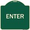 Signmission Designer Series Enter Enter, Green & Tan Heavy-Gauge Aluminum Sign, 18" x 18", G-1818-24096 A-DES-G-1818-24096 - alternate 1